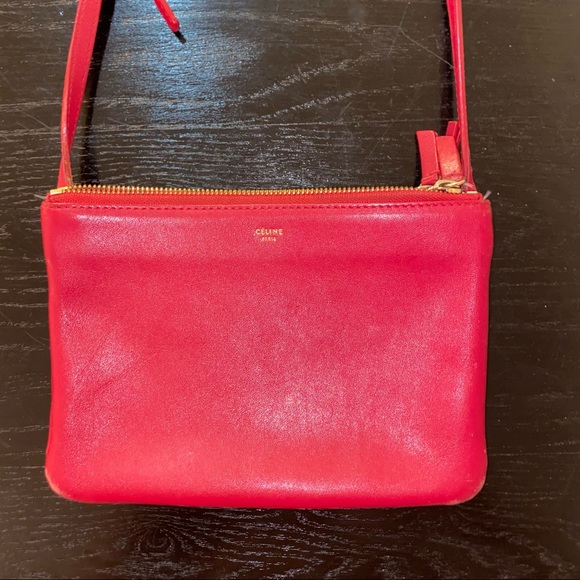 CELINE Trio Crossbody Bag Red (smaller size) - Picture 2 of 6